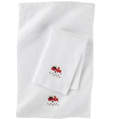 Christmas Camper Set Of 2 Hand Towels 4 Christmas Camper Set Of 2 Hand Towels - Image 2