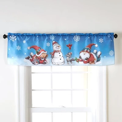 The Lakeside Collection Petunia And Gnorme Winter Fun Home Accents - Window Valance 1 Pieces 4 The Lakeside Collection Petunia And Gnorme Winter Fun Home Accents - Window Valance 1 Pieces - Image 2