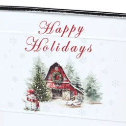 The Lakeside Collection Holiday Metal Storage Bin - Barn -Home Properties GUEST 05cf3490 2abd 4f56 b3c6 e23104413920