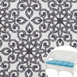 The Lakeside Collection Printed Outdoor Cushion Collection - Mosaic Wicker Settee -Home Properties GUEST 06e3d7c9 ab53 48c9 a797 5a27c7a7f305