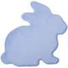 Blue Floral Rabbit Bath Rug