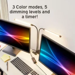 The Lakeside Collection Dual LED Desk Lamp With Clamp -Home Properties GUEST 1128129d 46c5 4128 b48c 3de92abd50cf