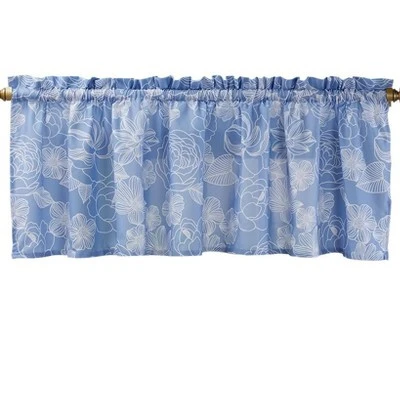The Lakeside Collection Blue Floral Bath Collection - Valance 5 The Lakeside Collection Blue Floral Bath Collection - Valance - Image 3