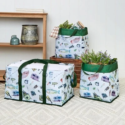 The Lakeside Collection Everyday Storage Bin Set 3 Pc. - Gone Fishing 6 The Lakeside Collection Everyday Storage Bin Set 3 Pc. - Gone Fishing - Image 4