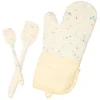 The Lakeside Collection Glove And Spatula Baking Set Silicone Confetti Print