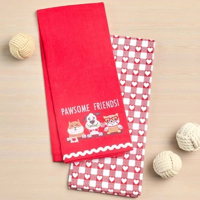 The Lakeside Collection Set Of 2 Valentine's Day Embroidered Kitchen Towels 7 The Lakeside Collection Set Of 2 Valentine's Day Embroidered Kitchen Towels - Image 5