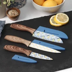 The Lakeside Collection Kitchen Knife Set With Lemon Printed Design And Sheaths Set Of 3 7 The Lakeside Collection Kitchen Knife Set With Lemon Printed Design And Sheaths Set Of 3 -Home Properties GUEST 1c4a3671 de07 4eb2 b96c 242f857c1cf7