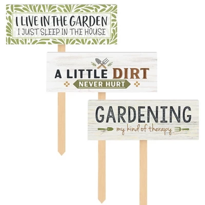 The Lakeside Collection Set Of 3 Garden Signs With Sayings 3 The Lakeside Collection Set Of 3 Garden Signs With Sayings