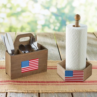 The Lakeside Collection Wooden Americana Serving Collection 6 The Lakeside Collection Wooden Americana Serving Collection - Image 4