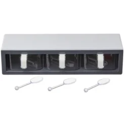 The Lakeside Collection 3-Compartment Spice Organizer - Wall Storage Rack 14 The Lakeside Collection 3-Compartment Spice Organizer - Wall Storage Rack -Home Properties GUEST 24b5d185 329f 41da a38a 5d586a18c25e