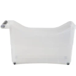 The Lakeside Collection Rolling Storage Bin With Wheels On The Bottom