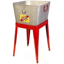 The Lakeside Collection Planter Beverage Tub Two In One Galvanized With Bottle Opener