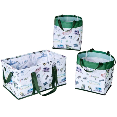 The Lakeside Collection Everyday Storage Bin Set 3 Pc. - Gone Fishing 4 The Lakeside Collection Everyday Storage Bin Set 3 Pc. - Gone Fishing - Image 2