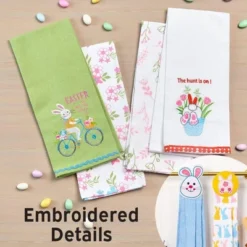 The Lakeside Collection Embroidered Kitchen Towels Bunny Peeps Set Of 2 9 The Lakeside Collection Embroidered Kitchen Towels Bunny Peeps Set Of 2 -Home Properties GUEST 2ec49050 7732 40a7 b835 cbe14c221491