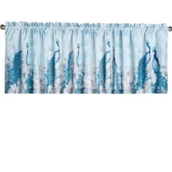 The Lakeside Collection Blue Peacock Bath Collection - Valance
