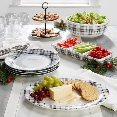 The Lakeside Collection Plaid Entertaining Collection - Condiment Tray 4 The Lakeside Collection Plaid Entertaining Collection - Condiment Tray - Image 2