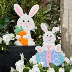 The Lakeside Collection Easter Garden Stakes - Bunny With Carrot -Home Properties GUEST 39e340b4 891b 4da2 bbe5 04d5752bcd08