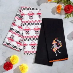 The Lakeside Collection Skeletons Embroidered Set Of 2 Kitchen Towels -Home Properties GUEST 39f0d19c 3e3f 4fa1 b904 ef96d4dd5868