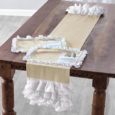 The Lakeside Collection Ruffled Table Runner Or Placemats 7 The Lakeside Collection Ruffled Table Runner Or Placemats - Image 5