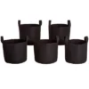 The Lakeside Collection 7 Gallon Grow Bags Set Of 5 With Built In Handles