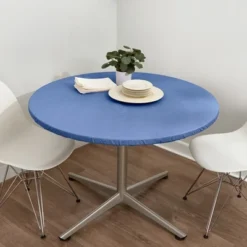 The Lakeside Collection Round Solid Color Custom Fit Tablecloth -Home Properties GUEST 489ff551 1cee 4a9f b95b 518513a07c01