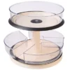 The Lakeside Collection Lazy Susan Turntable 2-Tier Clear Round Plastic Spinning Cabinet Organizer -Home Properties GUEST 493e22ac 41e7 470b 810f 32b0128ce733