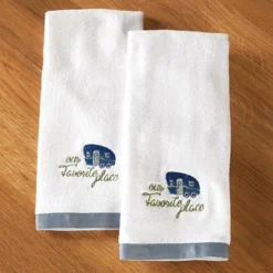 The Lakeside Collection Our Favorite Place Is Together Bath Collection - Hand Towels 2 Pieces -Home Properties GUEST 4bb1e0ab 0624 435e 8b88 ae1d28da167e