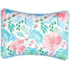 The Lakeside Collection Tropical Garden Quilt Ensemble - Standard Sham 1 Pieces