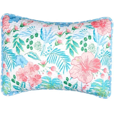 The Lakeside Collection Tropical Garden Quilt Ensemble - Standard Sham 1 Pieces 3 The Lakeside Collection Tropical Garden Quilt Ensemble - Standard Sham 1 Pieces