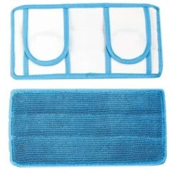 Set Of 2 Universal Fit Reusable Mop Pads With Magic Fabric Straps -Home Properties GUEST 4d5f4896 ef63 4bf5 a311 9a4f2d996e64