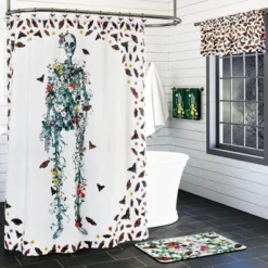 The Lakeside Collection Skeleton With Butterflies Bath Collection - Valance -Home Properties GUEST 540a3664 c75d 490a 931a 445d4d674fd0