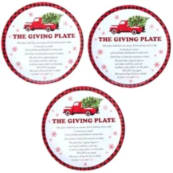 The Lakeside Collection Christmas Melamine Giving Plates 12" Dia Set Of 3 -Home Properties GUEST 5bd553db 6a8a 4bb7 955c dddcaae55a04