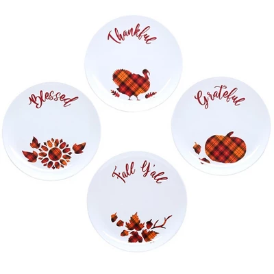 The Lakeside Collection Harvest Plaid Serving Pieces - Set Of 4 Plates 5 The Lakeside Collection Harvest Plaid Serving Pieces - Set Of 4 Plates - Image 3