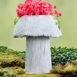 The Lakeside Collection Mushroom Planter Gray Large Medium Or Small Garden -Home Properties GUEST 5d458e40 4536 4517 8e19 483375cdaca5