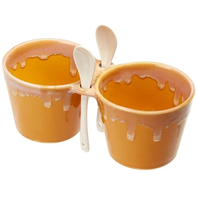 The Lakeside Collection Double Dip Bowls With Spoons - Double Dip Bowls With Spoon Mustard 4 The Lakeside Collection Double Dip Bowls With Spoons - Double Dip Bowls With Spoon Mustard - Image 2