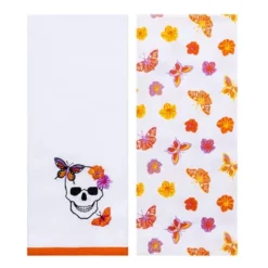 The Lakeside Collection Butterfly And Skeletons Embroidered Set Of 2 Kitchen Towels 11 The Lakeside Collection Butterfly And Skeletons Embroidered Set Of 2 Kitchen Towels -Home Properties GUEST 66adfa49 fac9 4801 b443 03b8c854a4ec