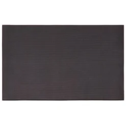 The Lakeside Collection Solid Color Kitchen Accent Rug Black