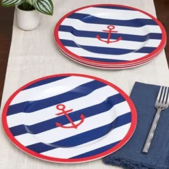 The Lakeside Collection Lake Melamine Dinnerware - Set Of 4 Dinner Plates