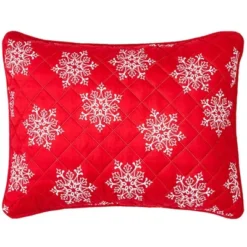 The Lakeside Collection Red Snowflake Quilt Set With Shams - Full/Queen -Home Properties GUEST 6a07a093 31a7 4d3b ba1d 8b76b9b0629e