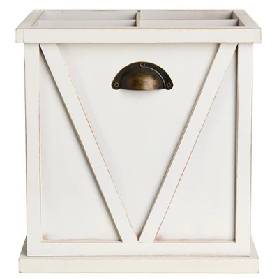 The Lakeside Collection Flatware And Napkin Holders - White 4 The Lakeside Collection Flatware And Napkin Holders - White - Image 2