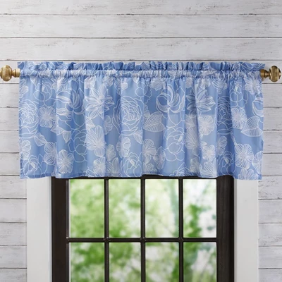 The Lakeside Collection Blue Floral Bath Collection - Valance 4 The Lakeside Collection Blue Floral Bath Collection - Valance - Image 2