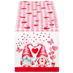 The Lakeside Collection Valentine Gnome - Table Runner