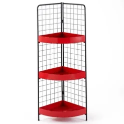 The Lakeside Collection 3-Tier Metal Corner Shelves -Home Properties GUEST 74198bc1 c773 46cf 8fe1 819a0f97f68e