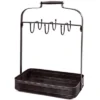 The Lakeside Collection Farmhouse Coffee Mug Rack Tray Kitchen Organizer Decor Black -Home Properties GUEST 7788e5e7 5214 43f9 9cbd e09e0fe062df