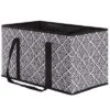 The Lakeside Collection Closet Shoe Storage Organizer Bag In Fashion Prints - Black Damask