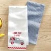 The Lakeside Collection Set Of 2 Embroidered Americana Kitchen Towels