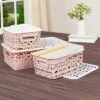 The Lakeside Collection Set Of 3 Stackable Storage Bins With Lids