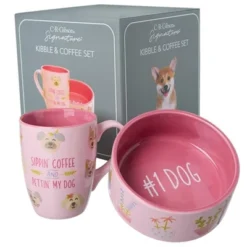 The Lakeside Collection Pet Lover Dog Bowl & Coffee Mug Matching Gift Set -Home Properties GUEST 85fa64b7 c6a5 4c65 b8e9 31641dc2d5d2