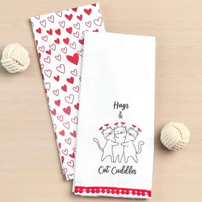 The Lakeside Collection Set Of 2 Valentine's Day Embroidered Kitchen Towels 6 The Lakeside Collection Set Of 2 Valentine's Day Embroidered Kitchen Towels - Image 4