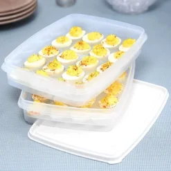 The Lakeside Collection Food Storage Container For Deviled Eggs - 2-Tiers -Home Properties GUEST 91053e4a 1e04 4ff8 8555 323cc27f668f